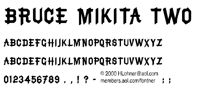 Bruce Mikita Two font